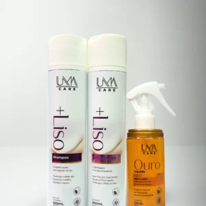 Kit Shampoo +Liso + Condicionador +Liso + Ouro Líquido